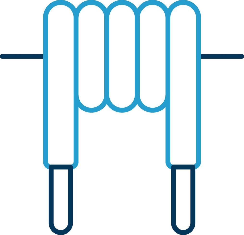 Inductor Line Blue Two Color Icon vector