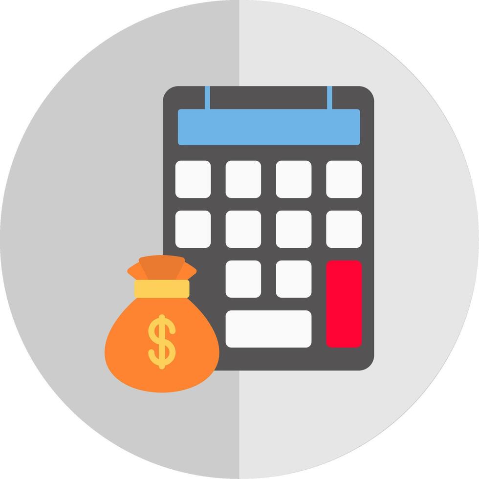 Calculating Flat Scale Icon vector