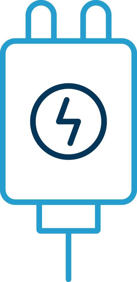 Adapter Line Blue Two Color Icon vector