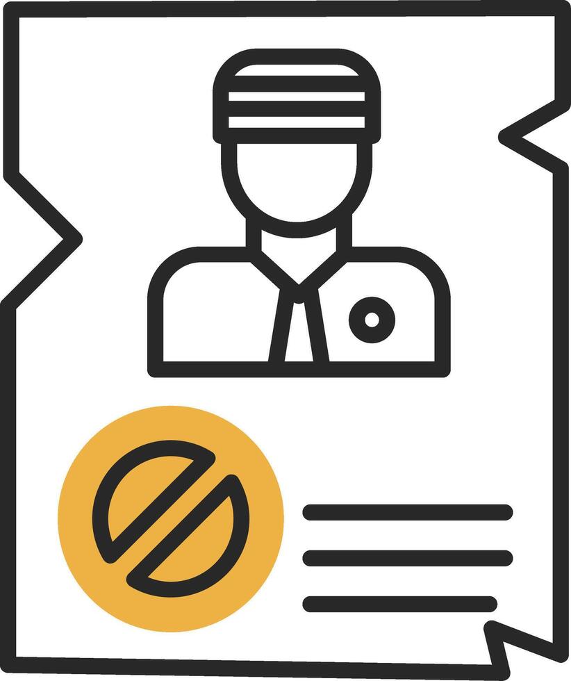 Blaklist Skined Filled Icon vector