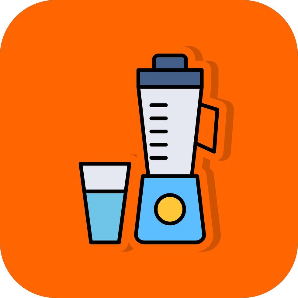 Juicer Filled Orange background Icon vector