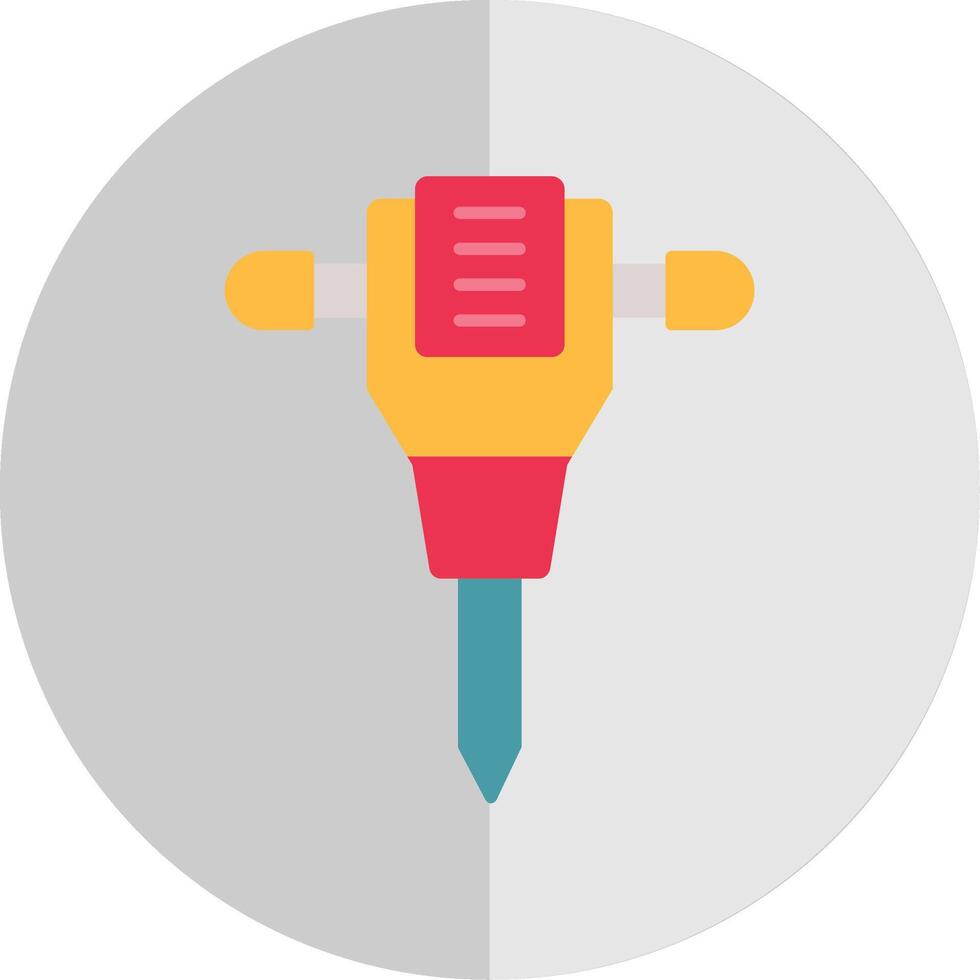 Jack Hammer Flat Scale Icon vector