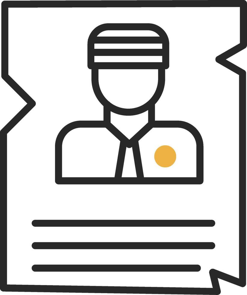 Wanted Skined Filled Icon vector