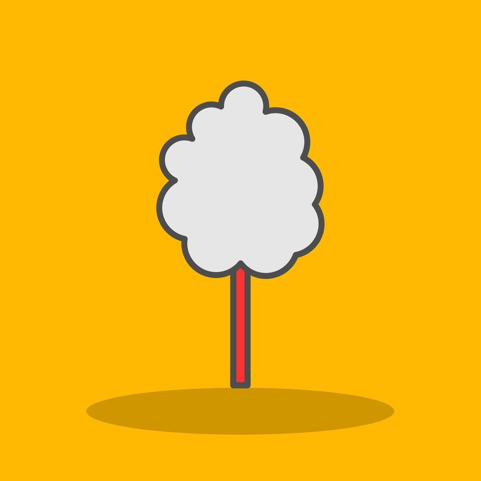 Cotton Candy Filled Shadow Icon vector