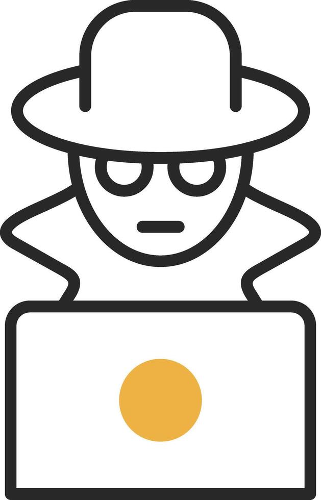 Fraud Skined Filled Icon vector