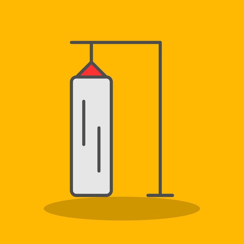 Punching Bag Filled Shadow Icon vector