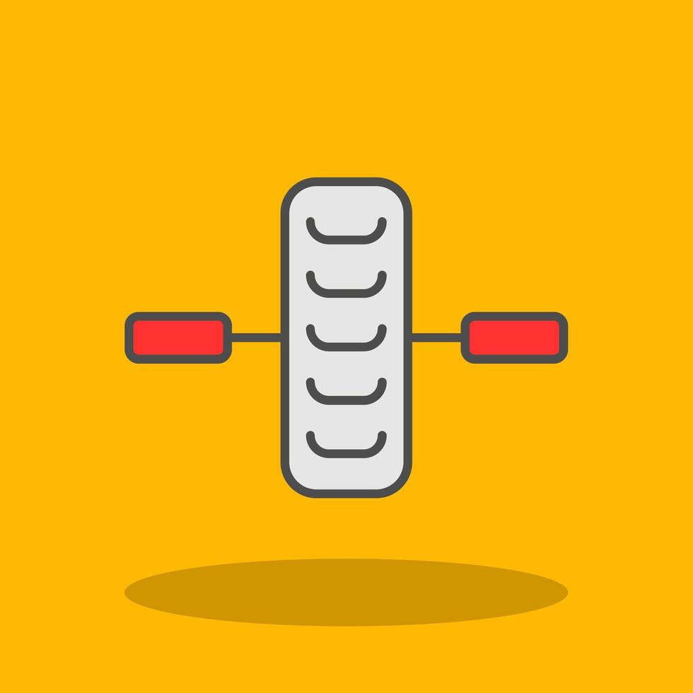 Wheel Filled Shadow Icon vector