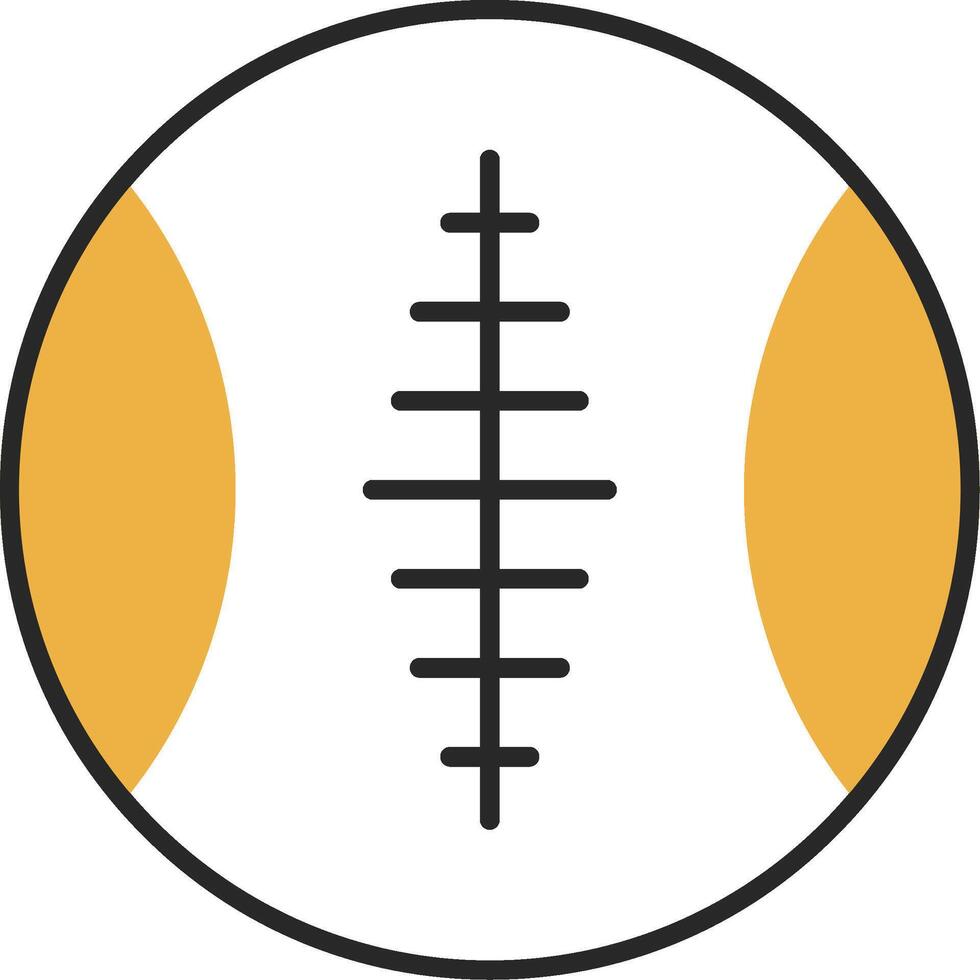 Sports Ball Skined Filled Icon vector
