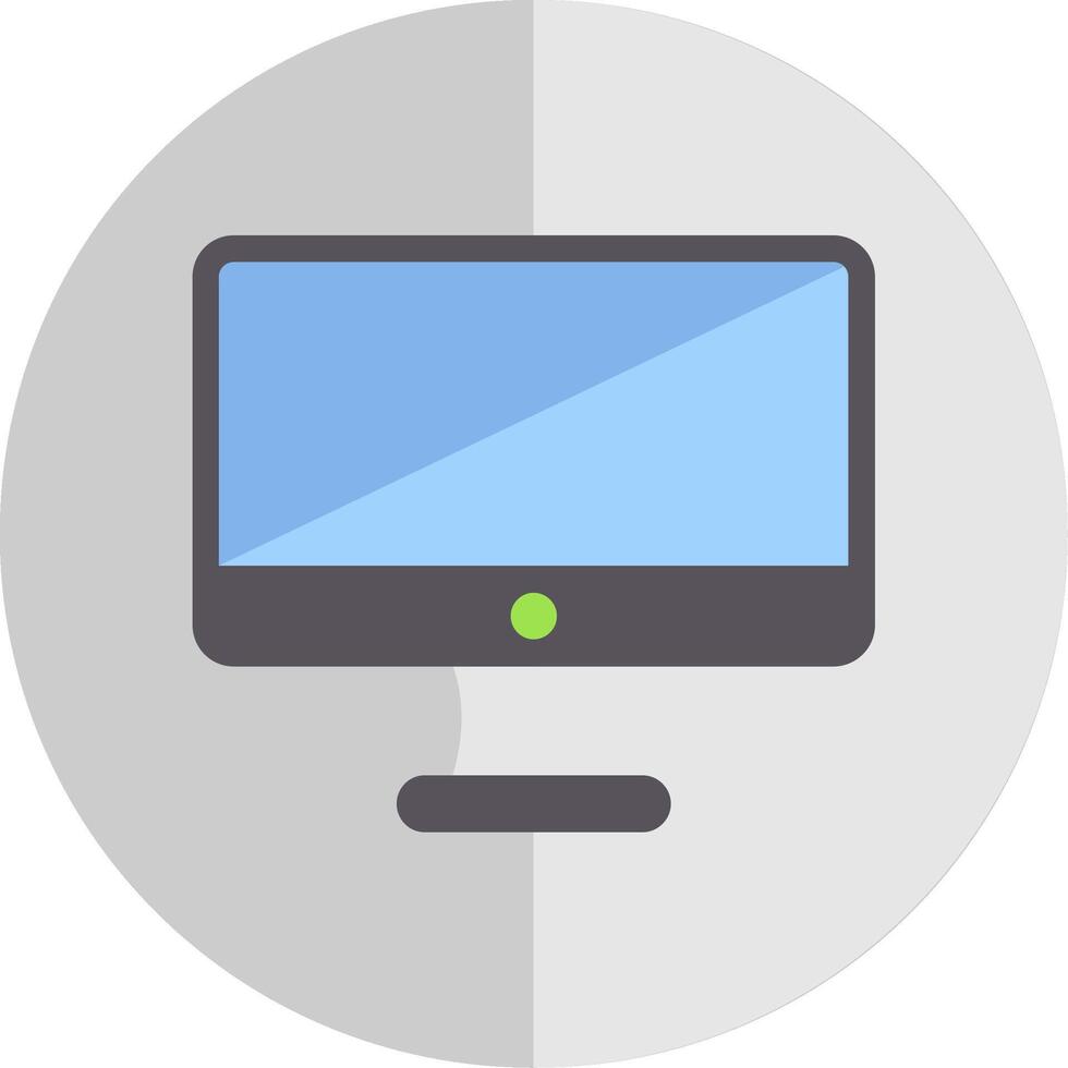 Monitor Flat Scale Icon vector