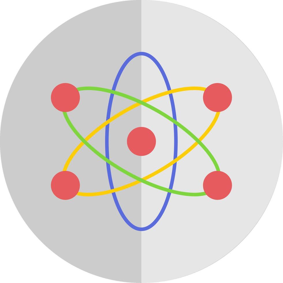 Atom Flat Scale Icon vector