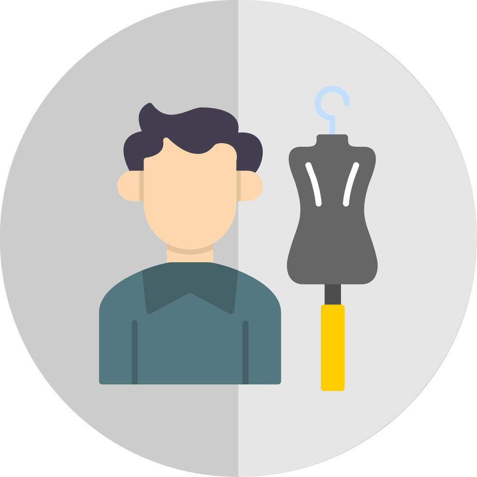 Tailor Flat Scale Icon vector