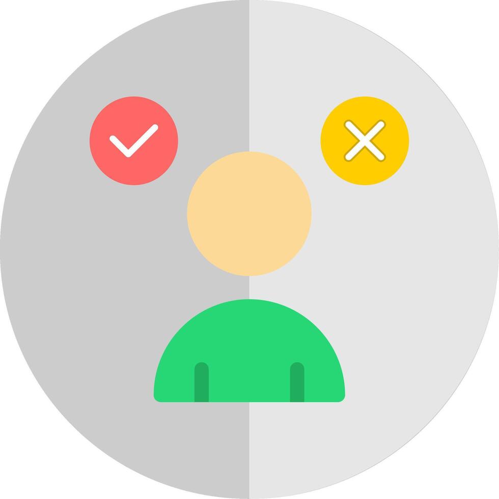 Decision Making Flat Scale Icon vector