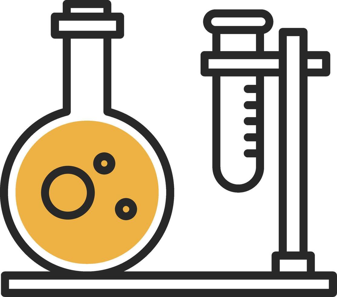 Lab Skined Filled Icon vector