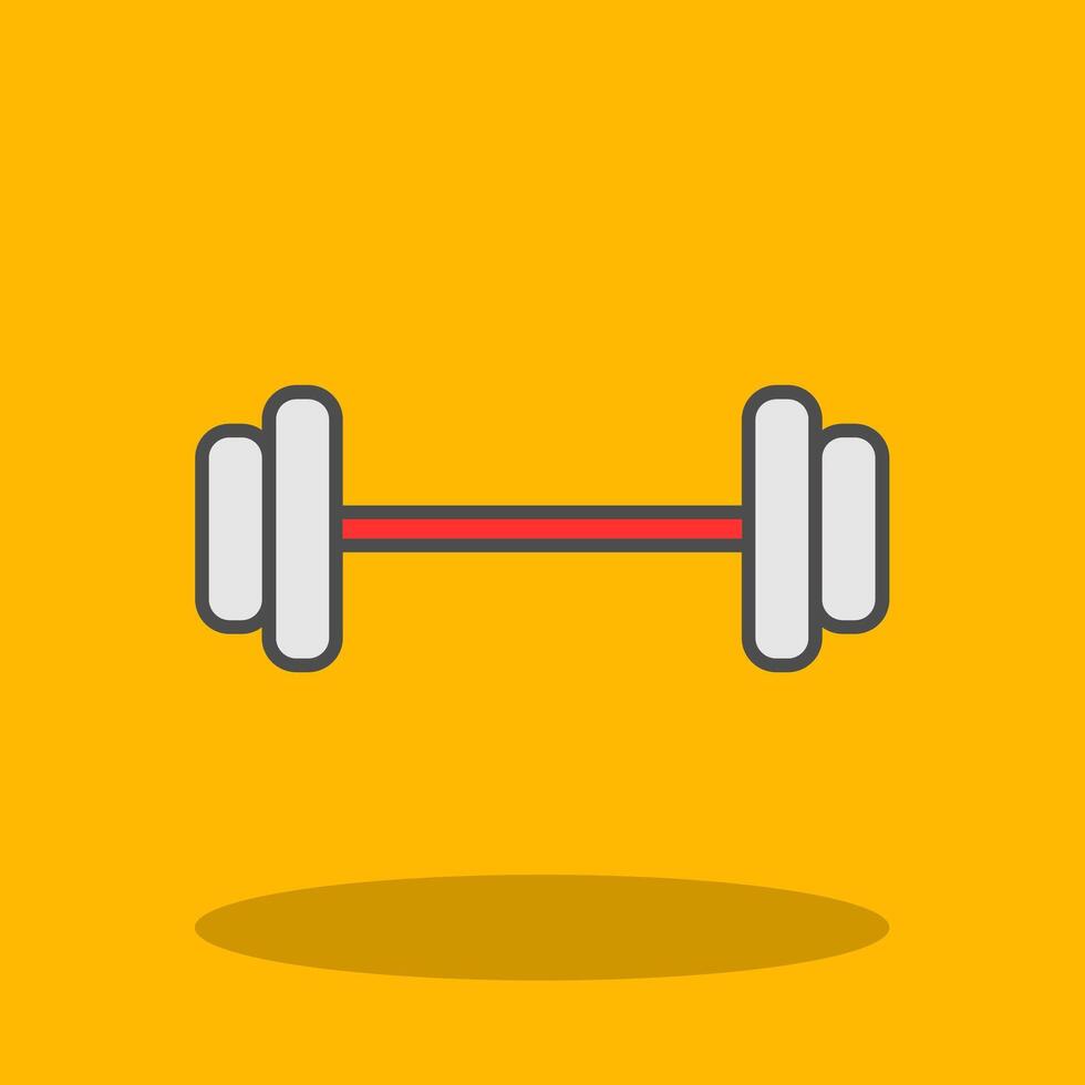 Dumbbell Filled Shadow Icon vector