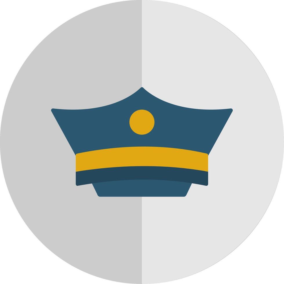 Policeman's hat Flat Scale Icon vector