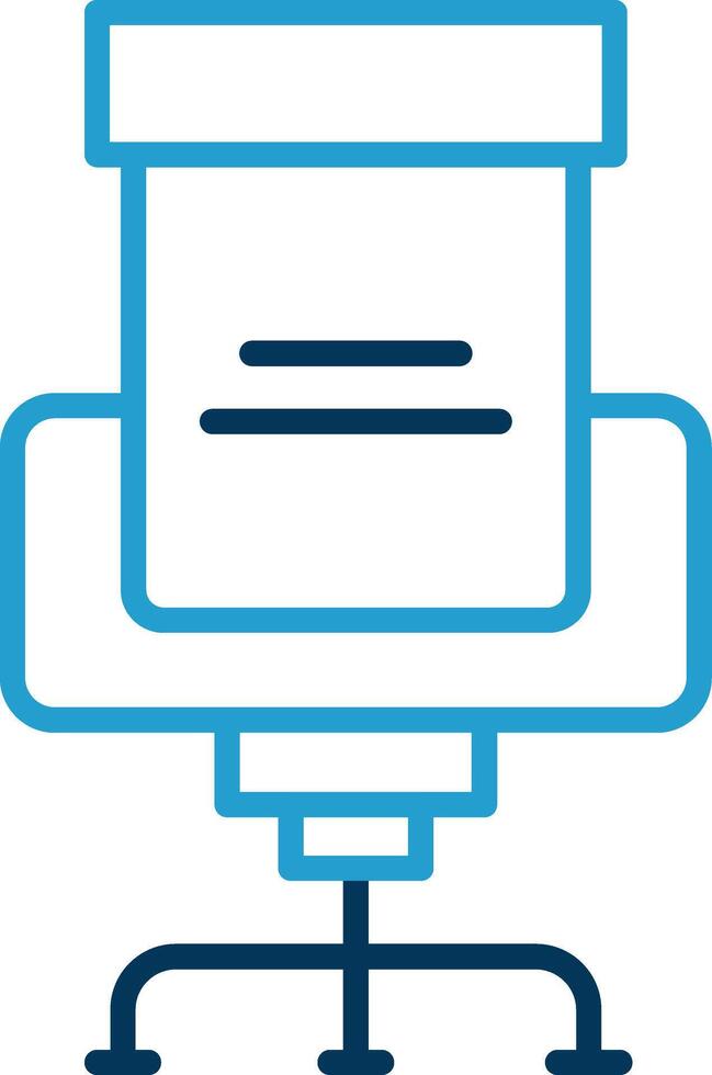 Seat Line Blue Two Color Icon vector