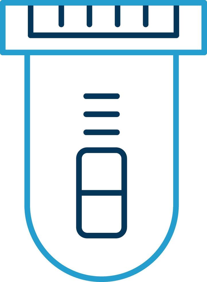 Electric Razor Line Blue Two Color Icon vector