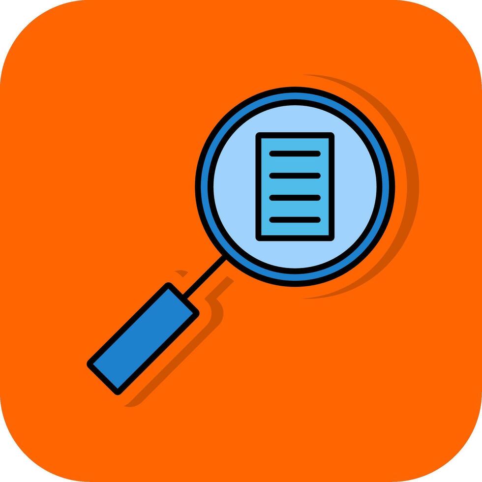 Audit Filled Orange background Icon vector