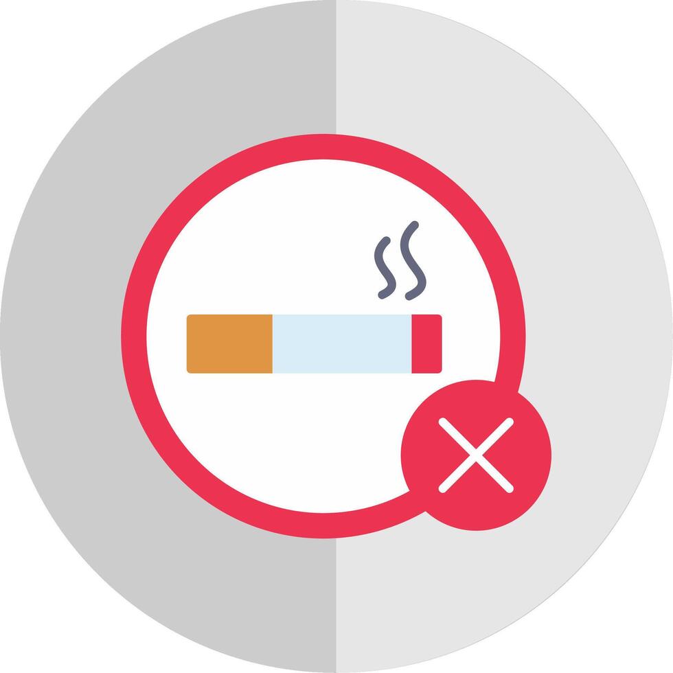 No Smoking Flat Scale Icon vector