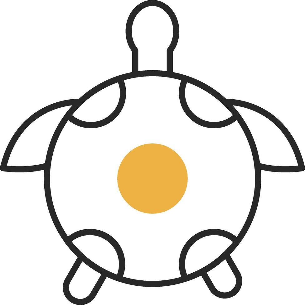 Tortoise Skined Filled Icon vector