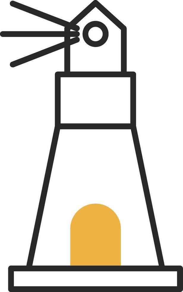 Lighthouse Skined Filled Icon vector
