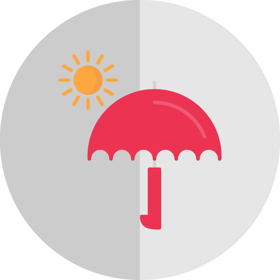 Umbrella Flat Scale Icon vector