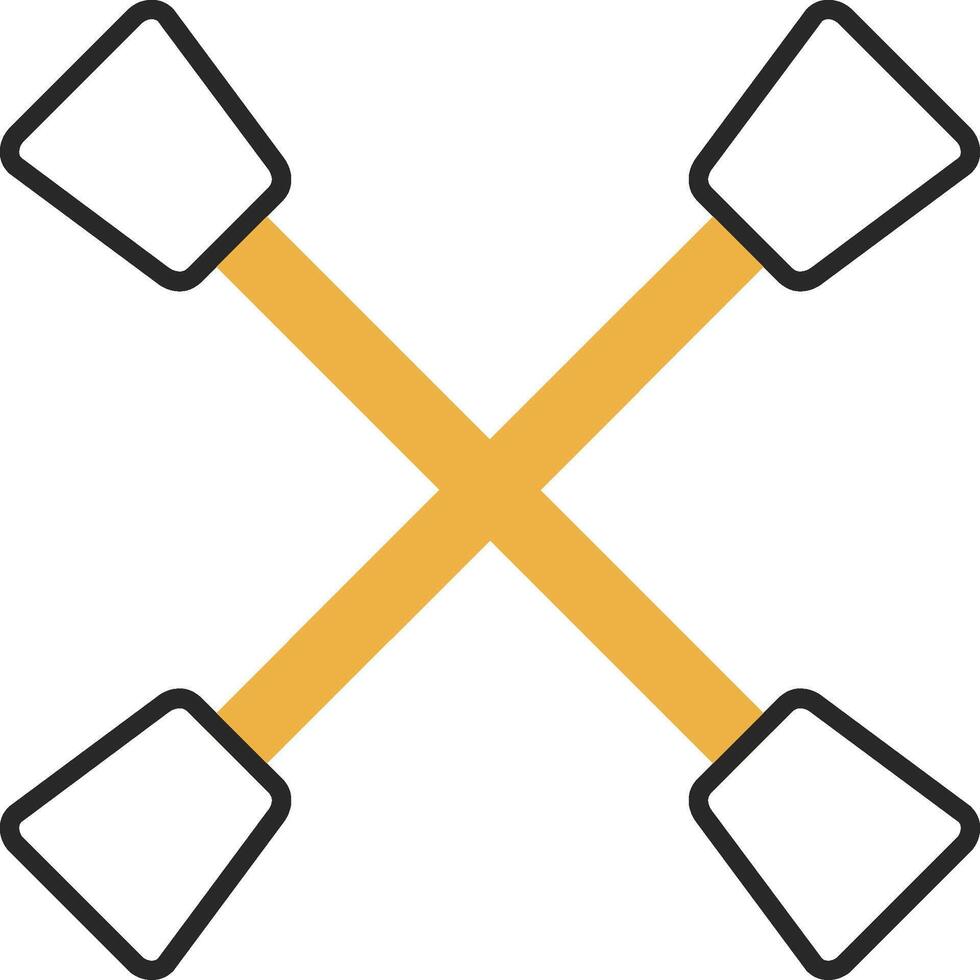 Paddles Skined Filled Icon vector