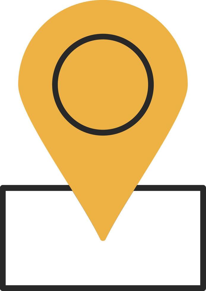 Map Skined Filled Icon vector