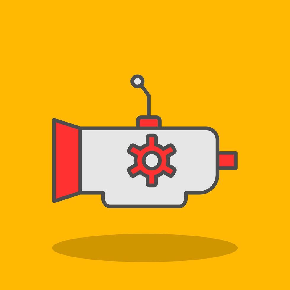 Gearbox Filled Shadow Icon vector