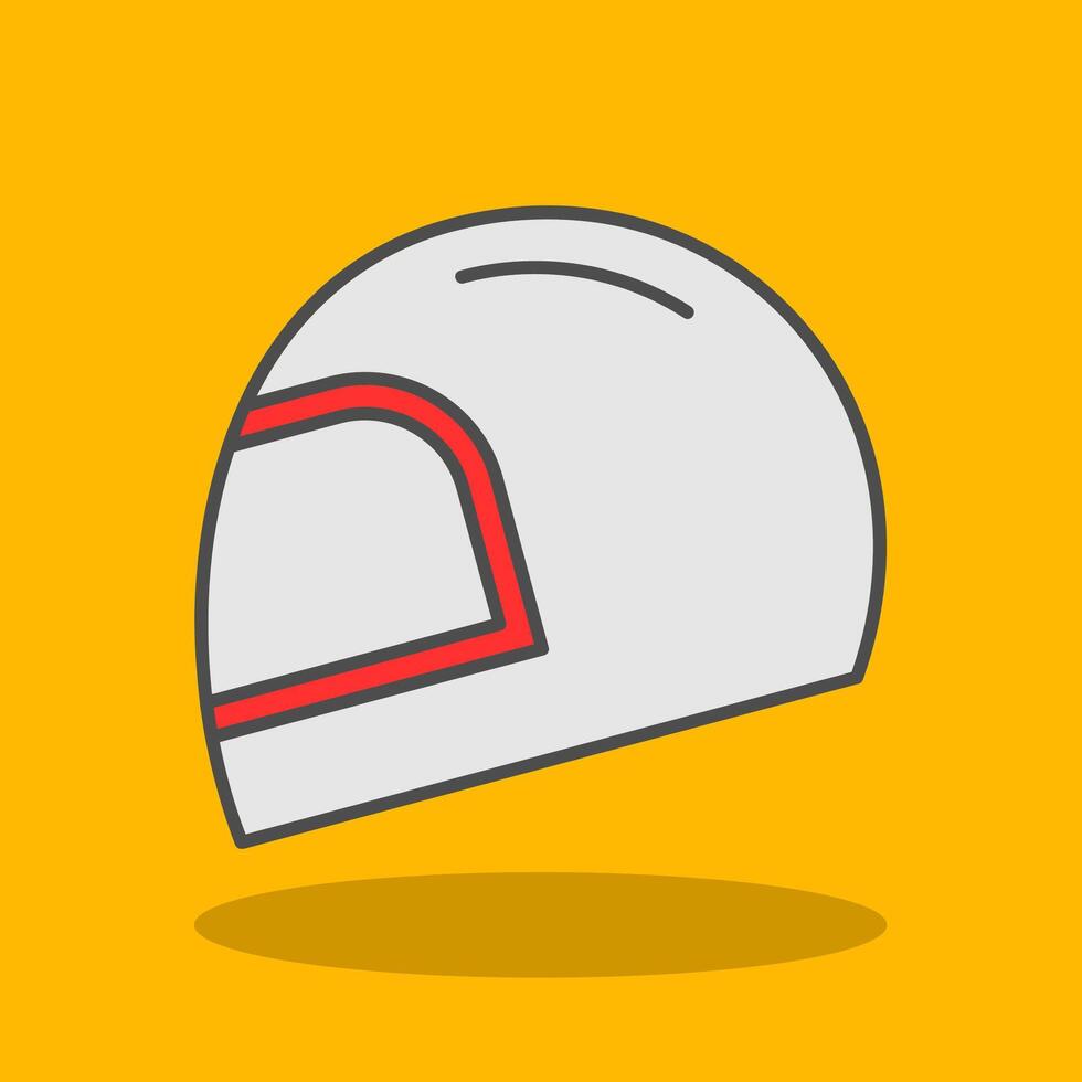 Helmet Filled Shadow Icon vector