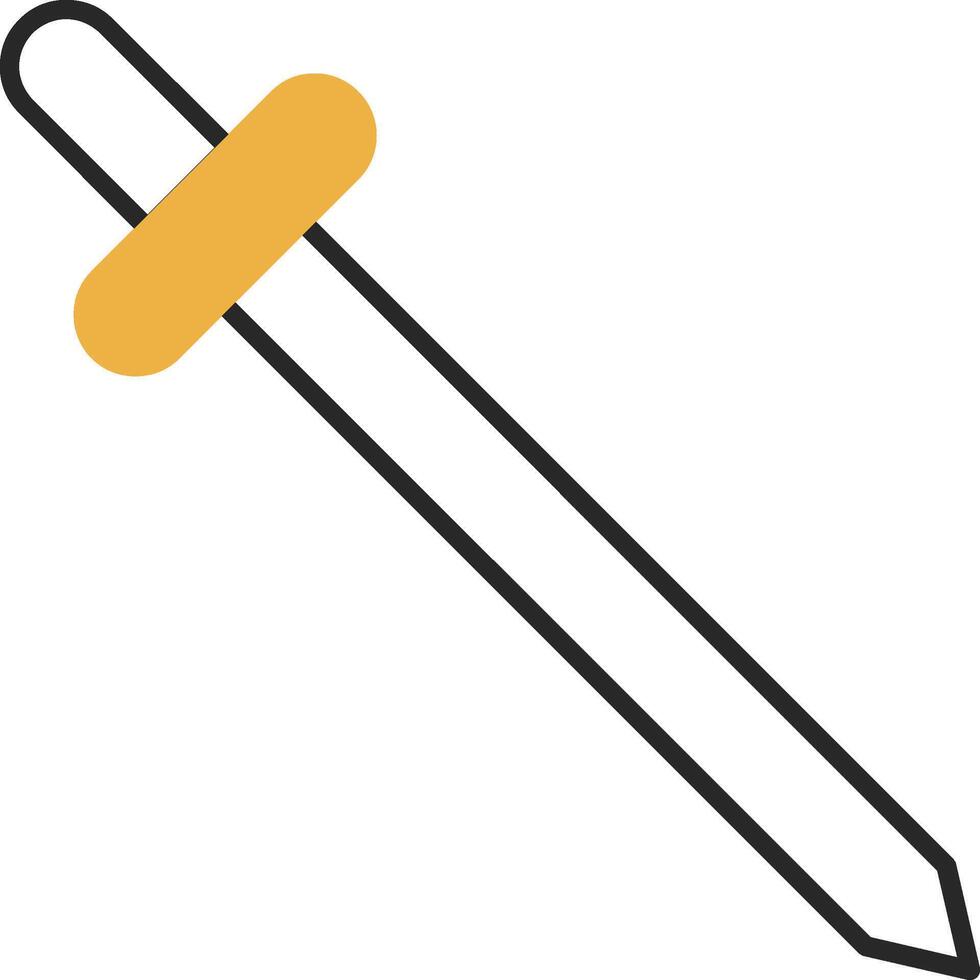 Saber Skined Filled Icon vector