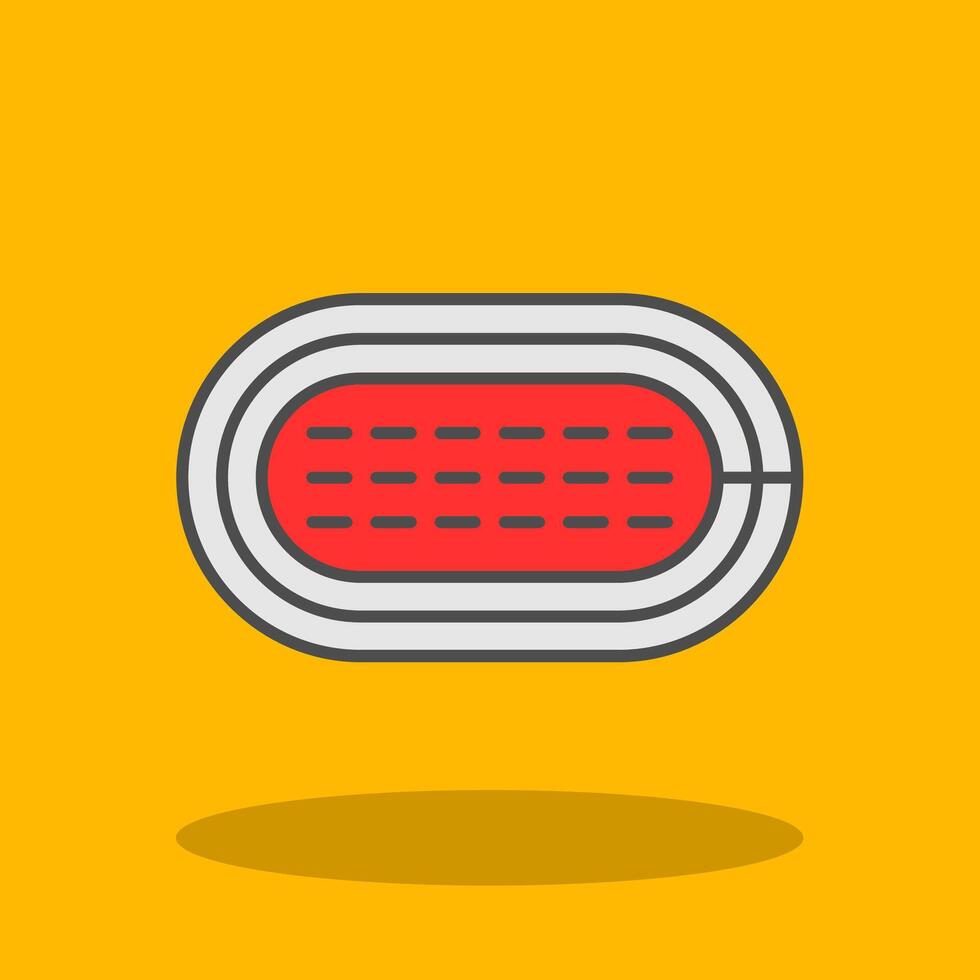 Running Track Filled Shadow Icon vector