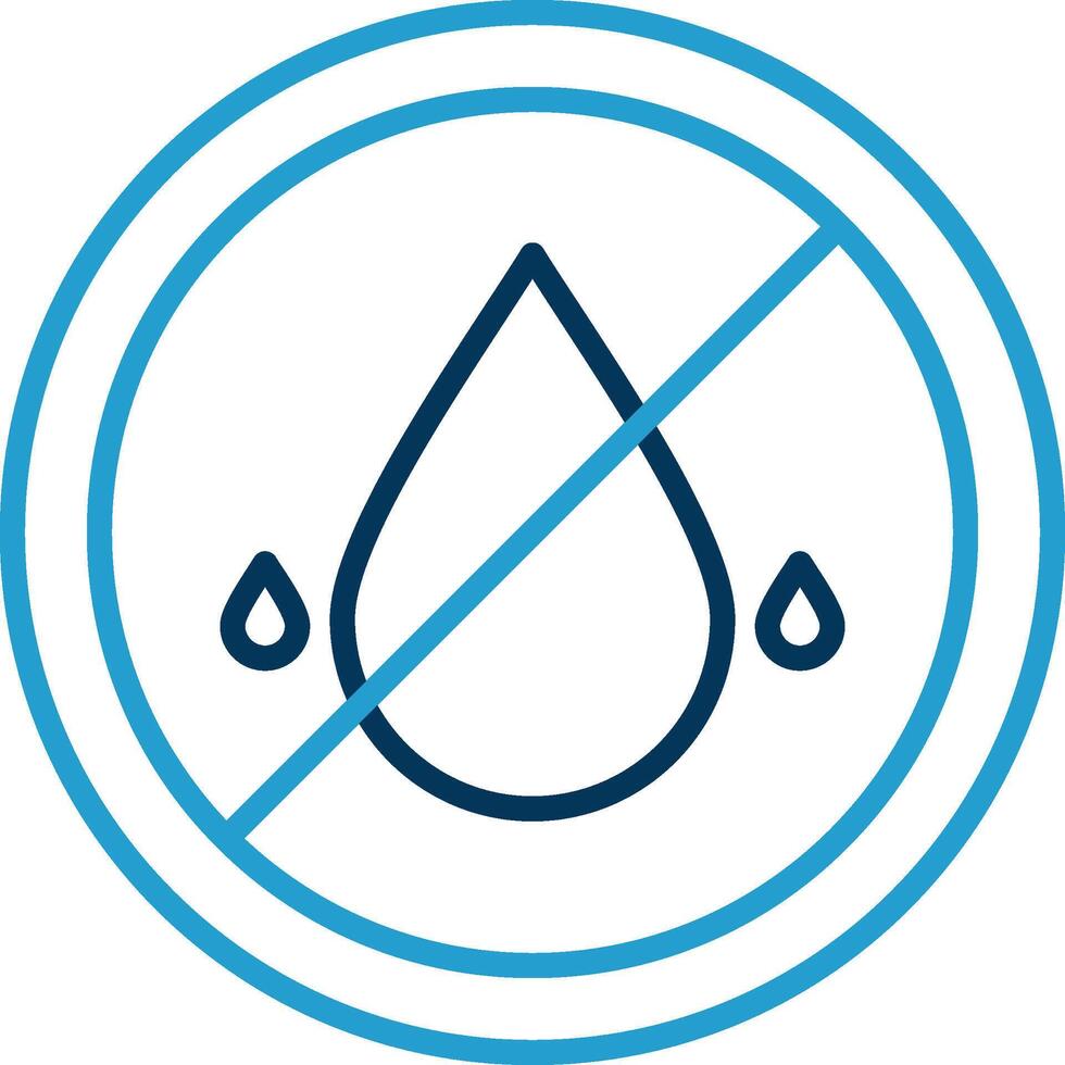 Embargo Line Blue Two Color Icon vector