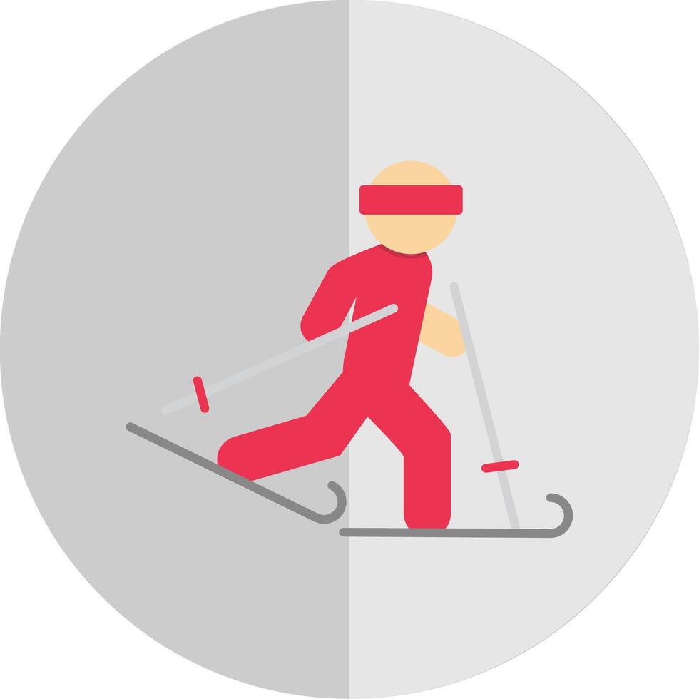 Ski Flat Scale Icon vector