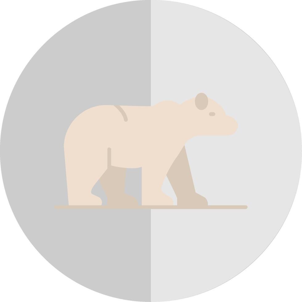 polar oso plano escala icono vector