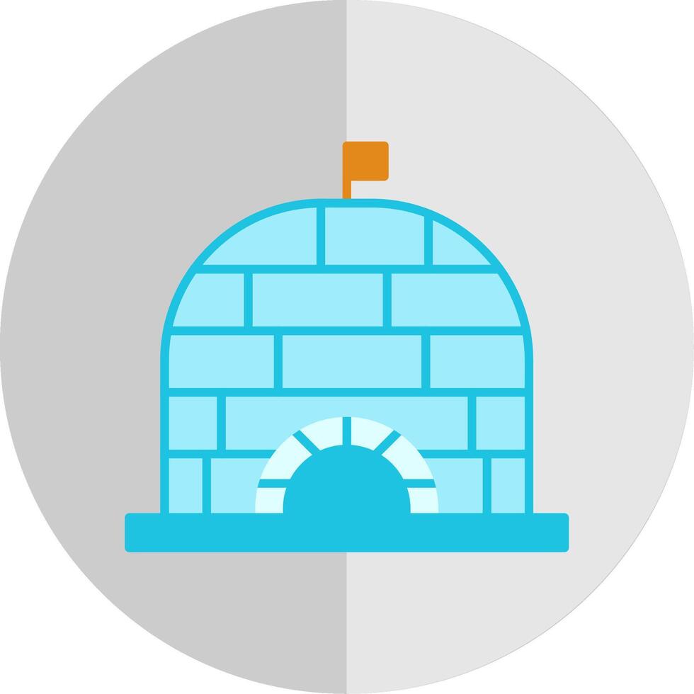Igloo Flat Scale Icon vector