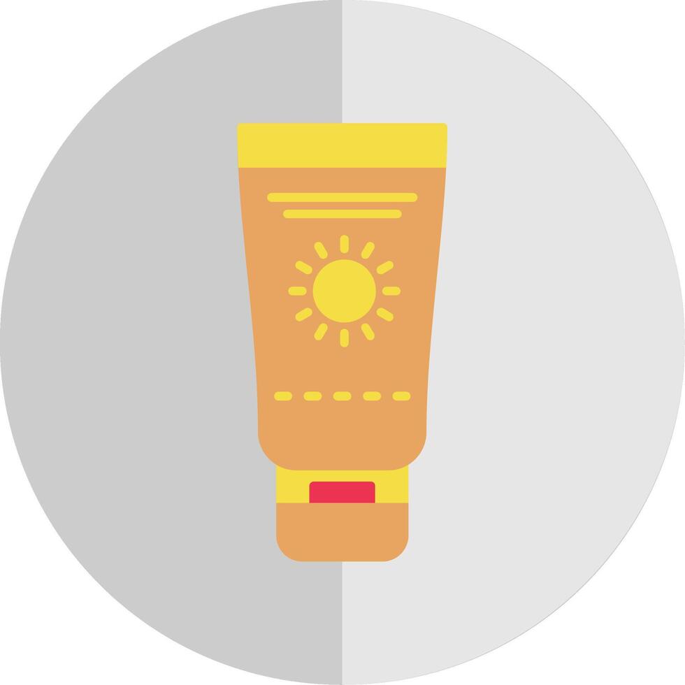 Sunscreen Flat Scale Icon vector