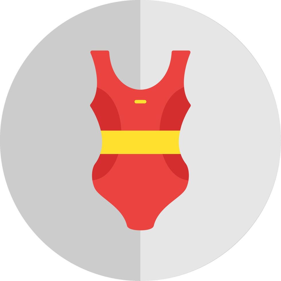traje de baño plano escala icono vector