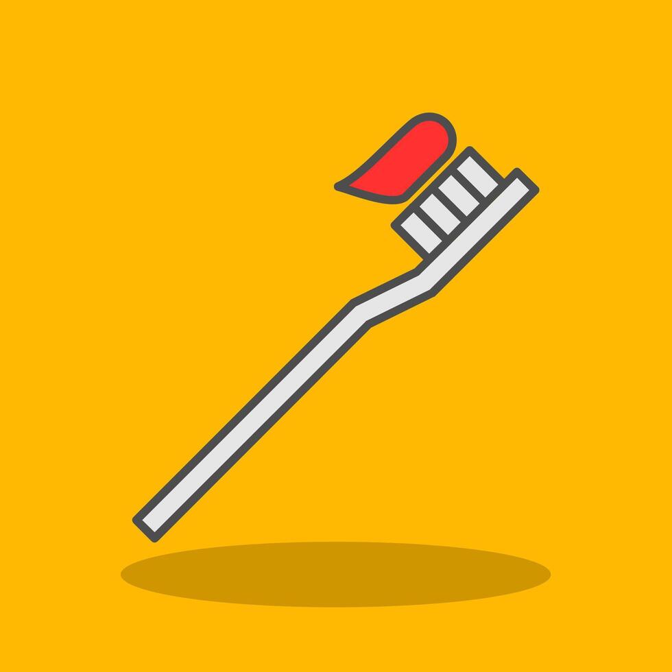 Toothbrush Filled Shadow Icon vector