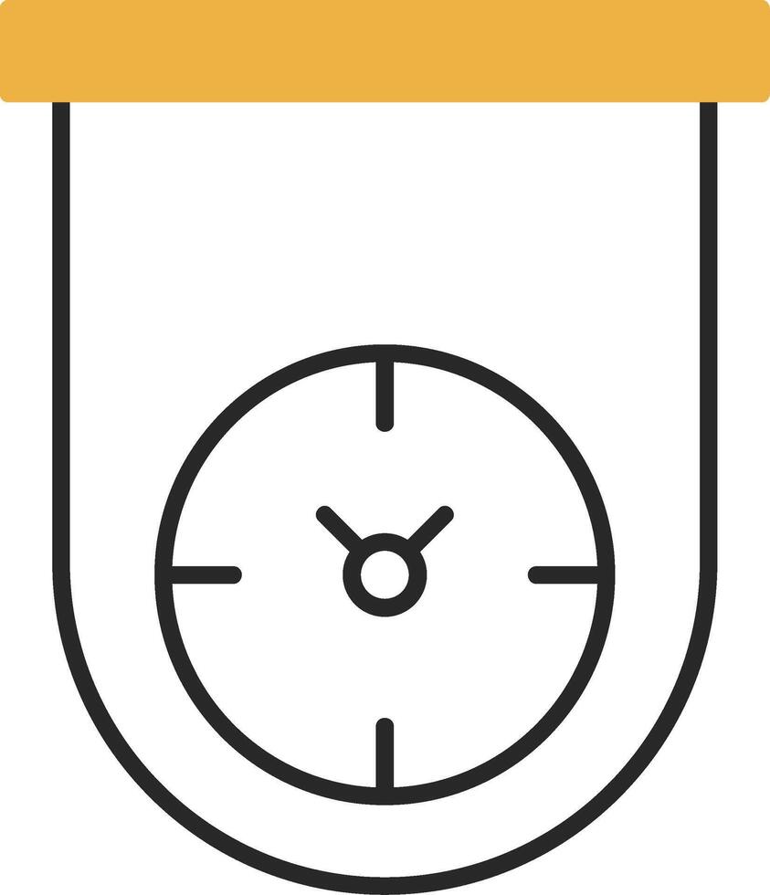 Kitchen Timer Skined Filled Icon vector