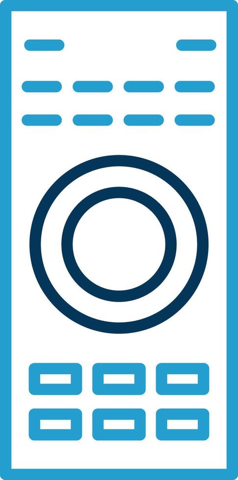 Remote Line Blue Two Color Icon vector
