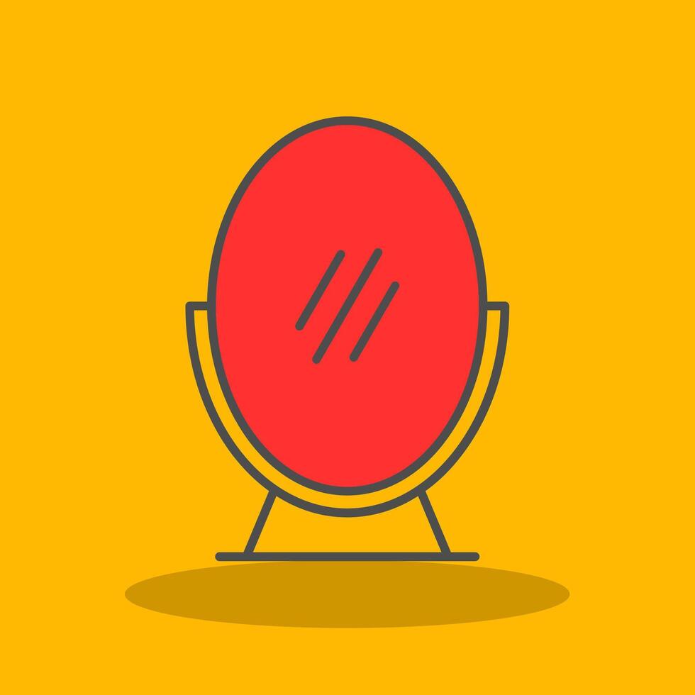 Mirror Filled Shadow Icon vector