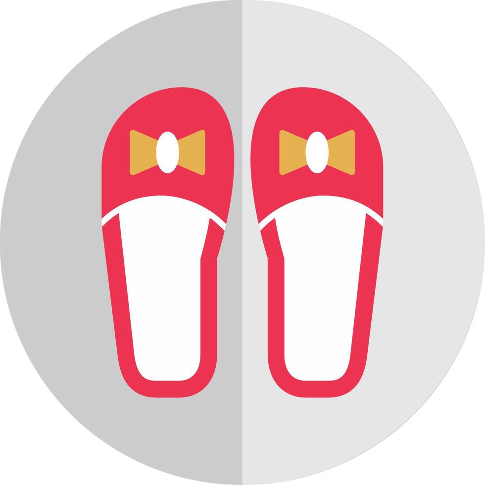 zapatillas plano escala icono vector