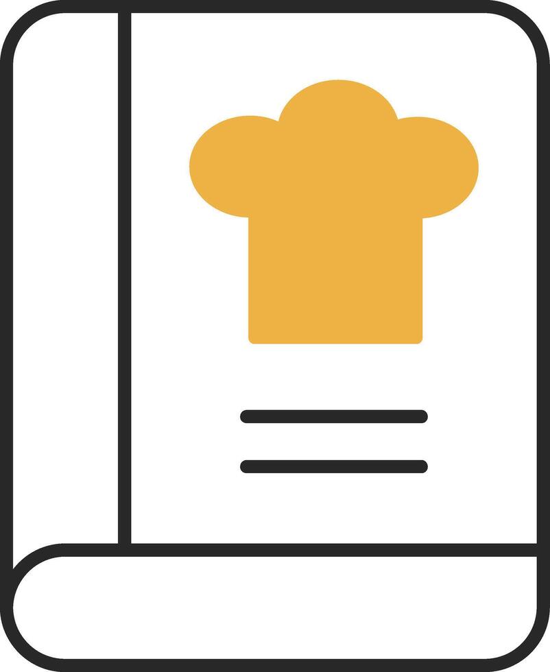 Cook Book Skined Filled Icon vector