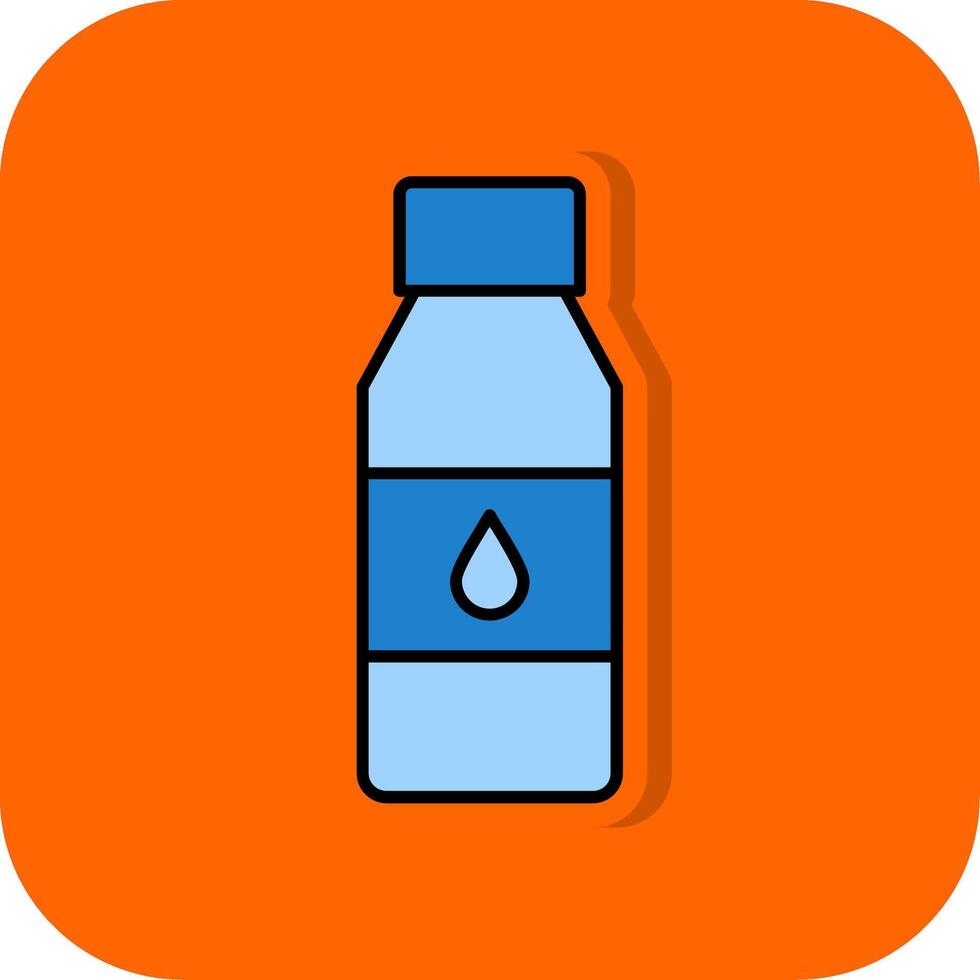 Bottle Filled Orange background Icon vector