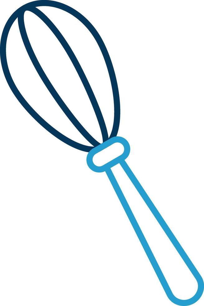 Whisk Line Blue Two Color Icon vector