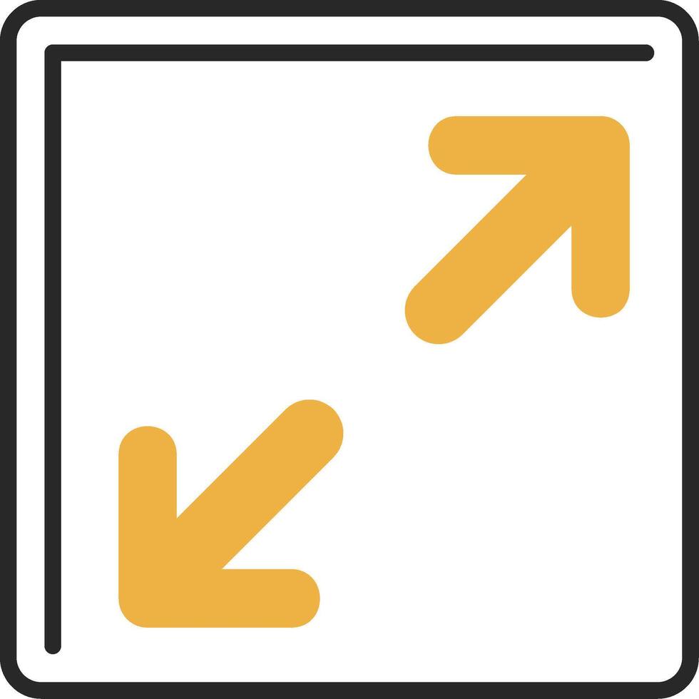 Resize Skined Filled Icon vector
