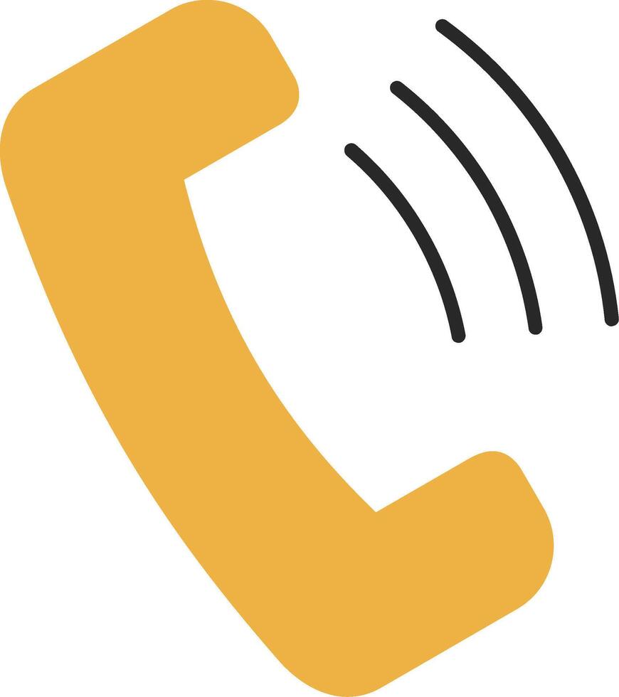 Phone Call Skined Filled Icon vector