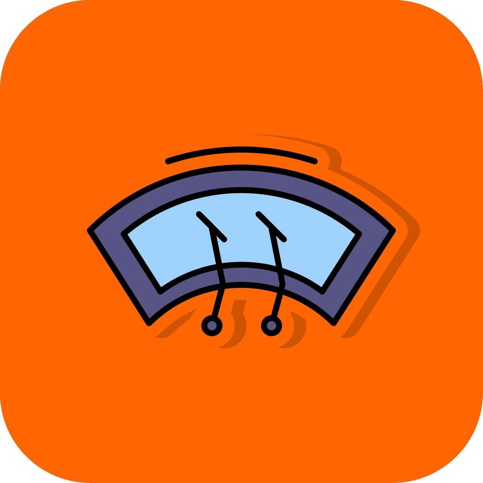 Wiper Filled Orange background Icon vector