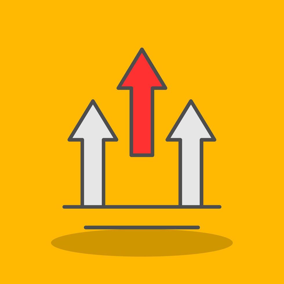 Arrows Filled Shadow Icon vector